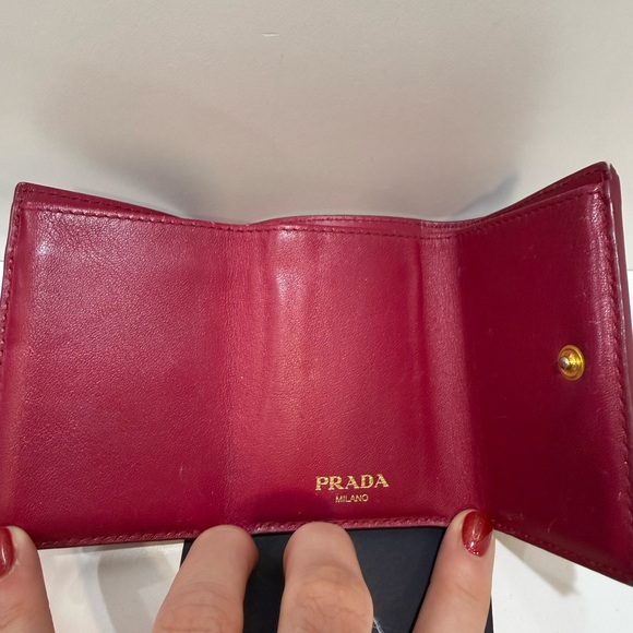 Prada Vitello Hot Pink Compact Wallet - Picture 7 of 10